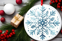 Round Christmass Ornament PNG Product Image 2