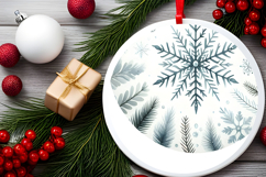 Round Christmass Ornament PNG Product Image 2