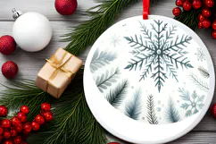 Round Christmass Ornament PNG Product Image 2
