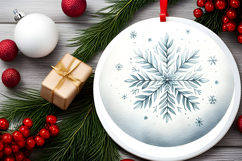 Round Christmass Ornament PNG Product Image 2