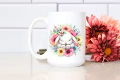 Colorful Baby Bunny Sleeping | Sublimation Clipart Product Image 2