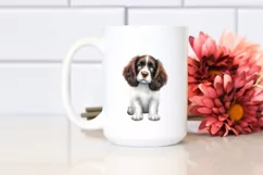 a Cute Sitting English Springer Spaniel with Christmass Product Image 2