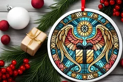 Round Christmas Ornament Sublimation|Clipart Product Image 1
