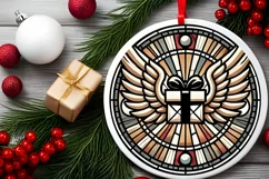 Round Christmas Ornament Sublimation|Clipart Product Image 1