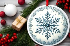 Round Christmas Ornament Sublimation|Clipart Product Image 2