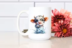 Smiling Highland Cow in | Clipart Product Image 2