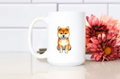 Shiba Inu on Sunset Beach | Sublimation Clipart Product Image 2