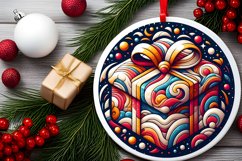 Round Christmas Ornament Sublimation|Clipart Product Image 2