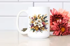 Vibrant Bouquet with Gardenia Splash | Sublimation | Clipart Product Image 2