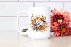 Vibrant Bouquet with Gardenia Splash | Sublimation | Clipart Product Image 2
