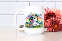 Colorful Baby Unicorn in Meadow Product Image 2
