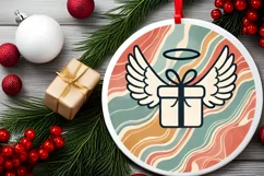 Round Christmas Ornament Sublimation|Clipart Product Image 1