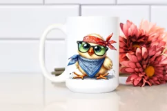 Watercolor Funny Chick Sitting Bandana Fancy es Product Image 2