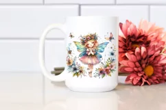Whimsical Cute Fairy Watercolor | Clipart Product Image 2