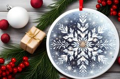 Round Christmas Ornament Sublimation|Clipart Product Image 2