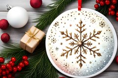 Round Christmas Ornament Sublimation|Clipart Product Image 2