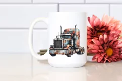 Vintage Rusty Semi Truck, Transparent PNG Product Image 2