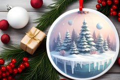 Round Christmas Ornament Sublimation|Clipart Product Image 2