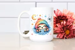 Cute Colorful Baby Spider Sleeping Clipart Product Image 2
