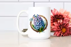 Watercolor Hyacinth Golden Insertions Clipart Product Image 2