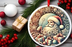 Round Christmas Ornament Sublimation|Clipart Product Image 2