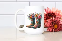 Colorful Cowboy Boots Flower Pot | Clipart Product Image 2