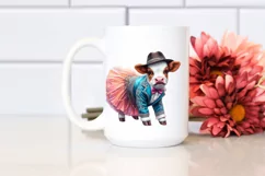 Colorful Baby Cow in Balboa Dancer Attire Product Image 2
