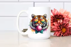 Tiger Sunglasses Chewing Gum | Sublimation | Clipart Product Image 2