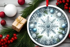 Round Christmas Ornament Sublimation|Clipart Product Image 2