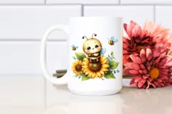 Baby Bee Sunflower | Sublimation | Clipart Product Image 2