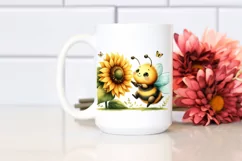 Baby Bee Sunflower | Sublimation | Clipart Product Image 2