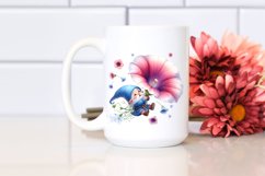 Falling Gnome Morning Glory Clipart Product Image 2