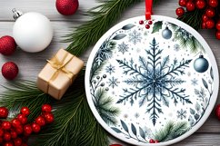 Round Christmas Ornament Sublimation|Clipart Product Image 2