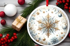 Round Christmas Ornament Sublimation|Clipart Product Image 2