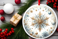 Round Christmass Ornament PNG Product Image 2