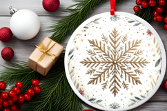 Round Christmass Ornament PNG Product Image 2