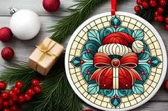 Round Christmas Ornament Sublimation|Clipart Product Image 1