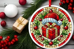 Round Christmas Ornament Sublimation|Clipart Product Image 1
