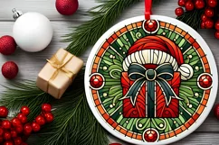 Round Christmas Ornament Sublimation|Clipart Product Image 1