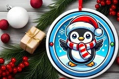 Round Christmas Ornament Sublimation|Clipart Product Image 1