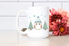Cute Baby Owl Christmas Tree PNG Product Image 2