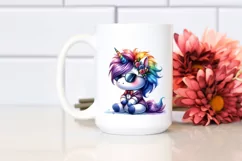Cute Dressed Unicorn Clipart, High-Resolution PNG Product Image 2