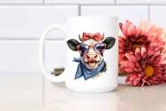 Cow Fancy Bow Cow Portrait | Clipart Product Image 2