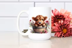Cute Baby Highland Cow PNG Product Image 2