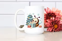 Cute Baby Bee with Gift Box PNG Product Image 2