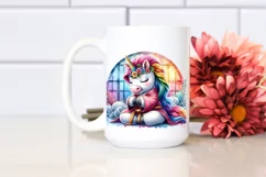 Colorful Baby Unicorn with Dojo Background Product Image 2