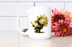Gnome Narcissus Bouquet Basket Clipart Product Image 2