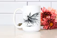 Washed Watercolor Gothic Fairy Dancing PNG Product Image 2