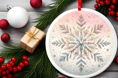 Round Christmass Ornament PNG Product Image 2