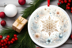 Round Christmass Ornament PNG Product Image 2